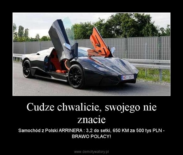 Cudze chwalicie, swojego nie znacie – Samochód z Polski ARRINERA : 3,2 do setki, 650 KM za 500 tys PLN - BRAWO POLACY! 