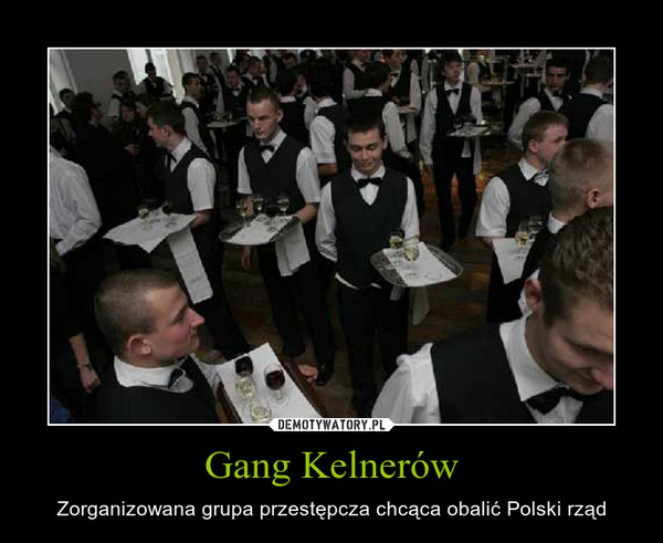 Gang Kelnerów – Zorganizowana grupa przestępcza chcąca obalić Polski rząd 
