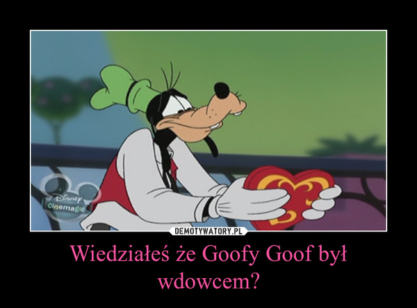 Wiedziałeś że Goofy Goof był wdowcem? –  