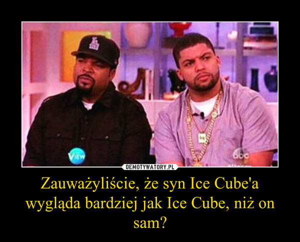 Zauważyliście, że syn Ice Cube'a wygląda bardziej jak Ice Cube, niż on sam? –  