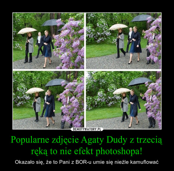 Popularne zdjęcie Agaty Dudy z trzecią ręką to nie efekt photoshopa!