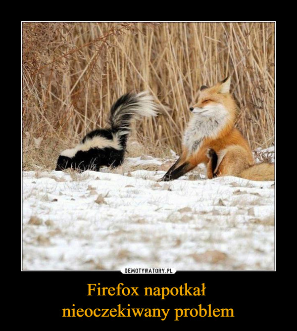 Firefox napotkał 
nieoczekiwany problem