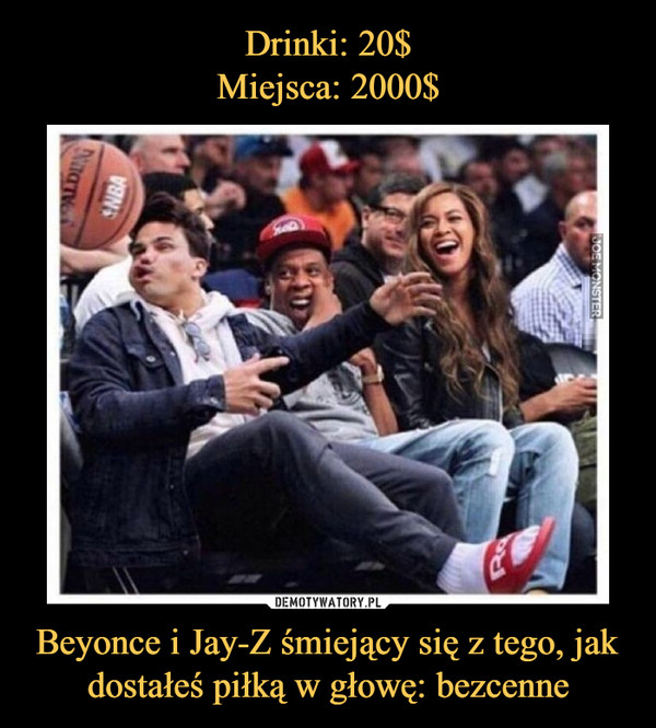 Beyonce i Jay-Z śmiejący się z tego, jak dostałeś piłką w głowę: bezcenne –  