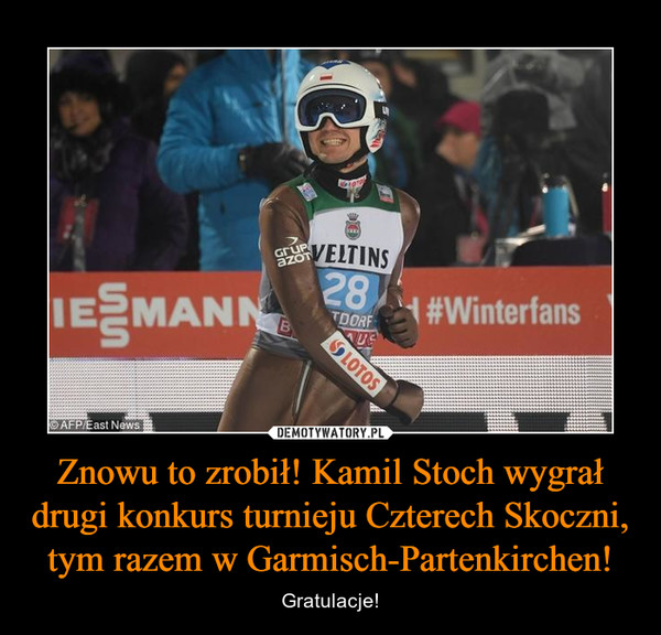 Znowu to zrobił! Kamil Stoch wygrał drugi konkurs turnieju Czterech Skoczni, tym razem w Garmisch-Partenkirchen!