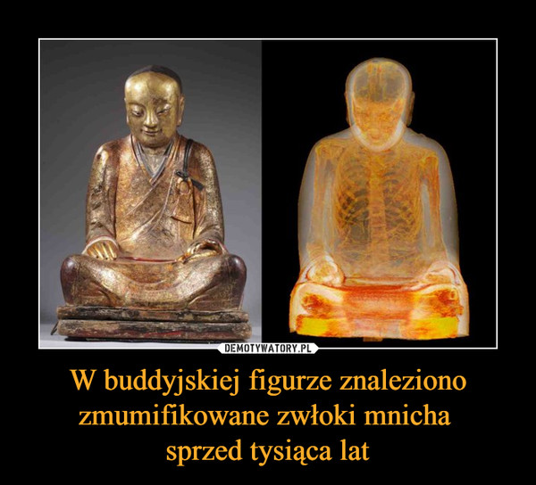 W buddyjskiej figurze znaleziono zmumifikowane zwłoki mnicha sprzed tysiąca lat –  