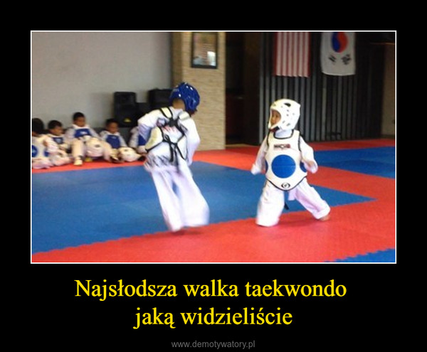 Najsłodsza walka taekwondo jaką widzieliście –  