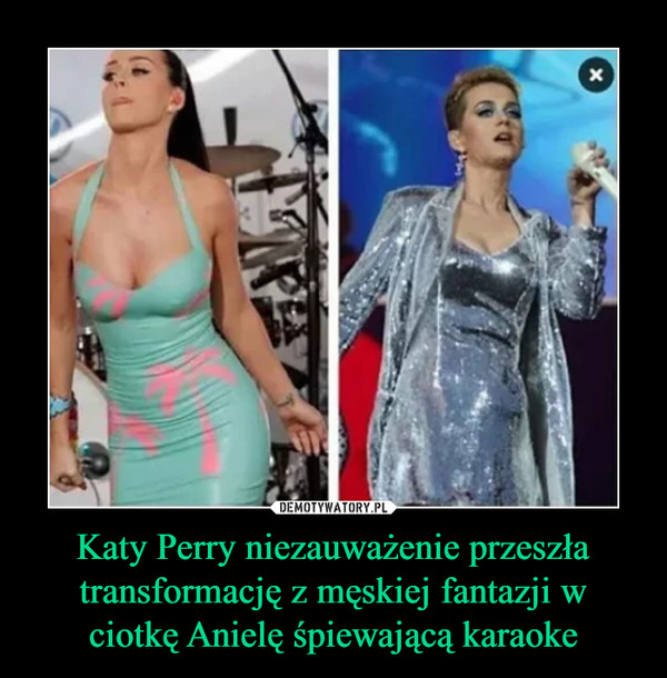 Katy Perry niezauważenie przeszła transformację z męskiej fantazji w ciotkę Anielę śpiewającą karaoke –  