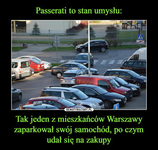Tak jeden z mieszkańców Warszawy zaparkował swój samochód, po czym udał się na zakupy –  
