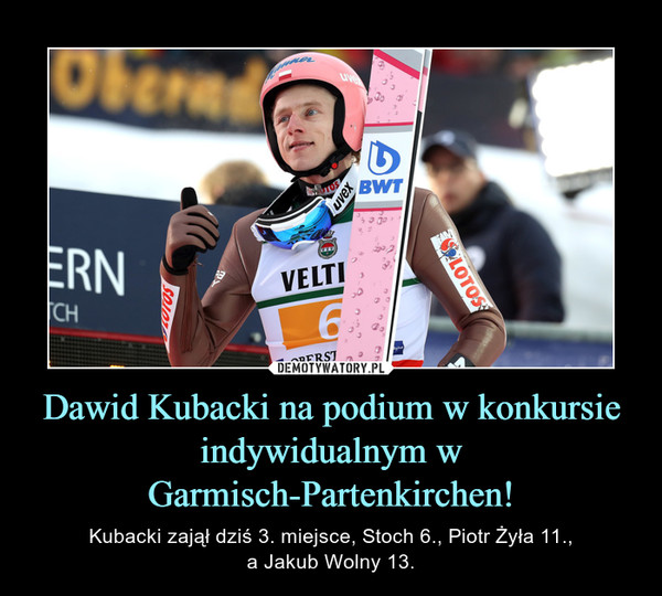 Dawid Kubacki na podium w konkursie indywidualnym w Garmisch-Partenkirchen!