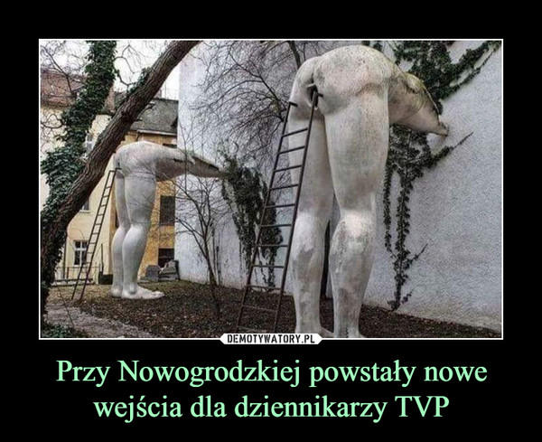 Przy Nowogrodzkiej powstały nowe wejścia dla dziennikarzy TVP –  