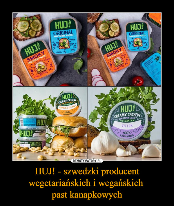 HUJ! - szwedzki producent wegetariańskich i wegańskich past kanapkowych –  Huj Original smoky