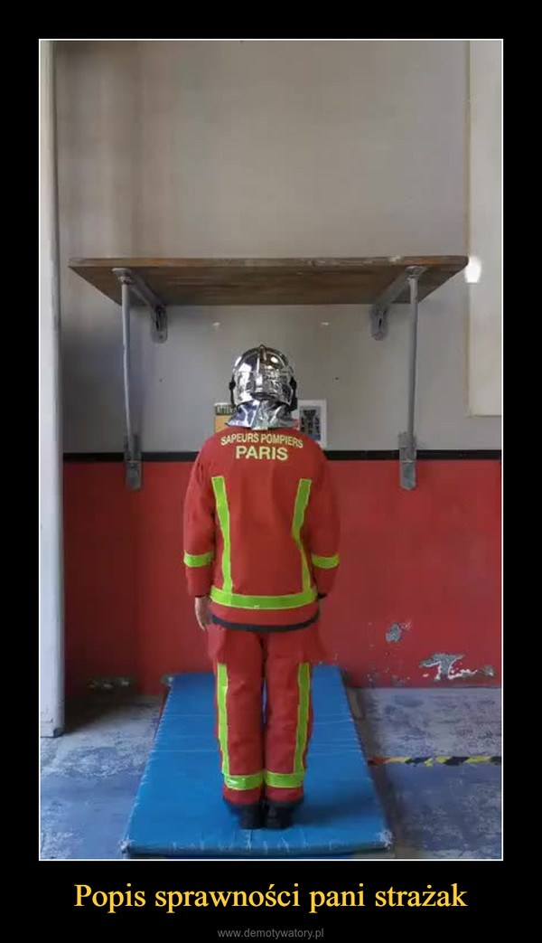 Popis sprawności pani strażak –  