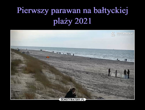 Pierwszy parawan na bałtyckiej plaży 2021