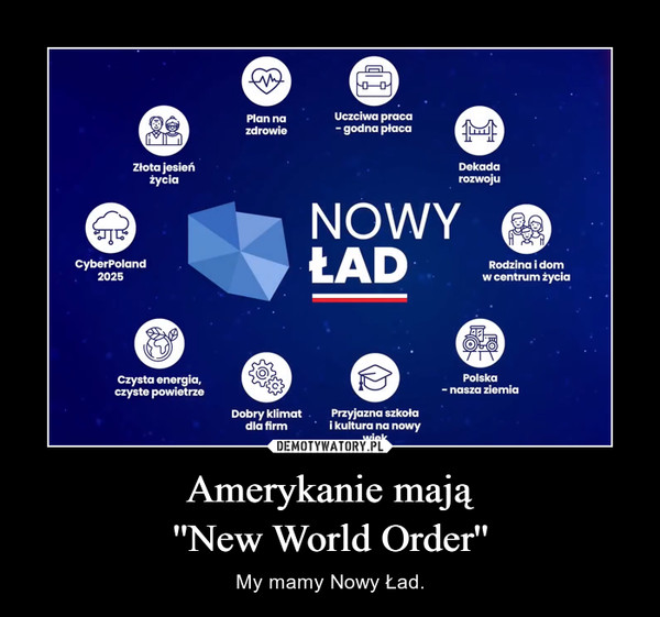 Amerykanie mają''New World Order'' – My mamy Nowy Ład. 