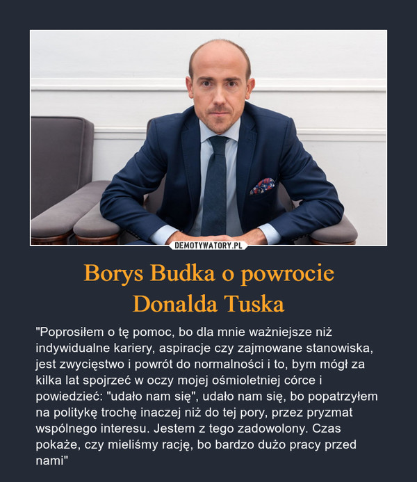 Borys Budka o powrocie
Donalda Tuska