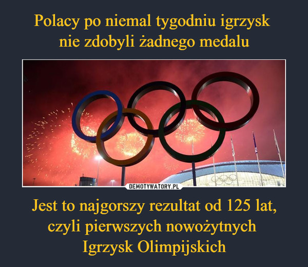 Jest to najgorszy rezultat od 125 lat, czyli pierwszych nowożytnych Igrzysk Olimpijskich –  