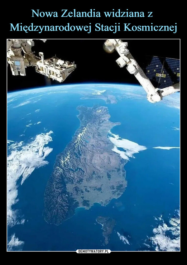 Nowa Zelandia widziana z 
Międzynarodowej Stacji Kosmicznej