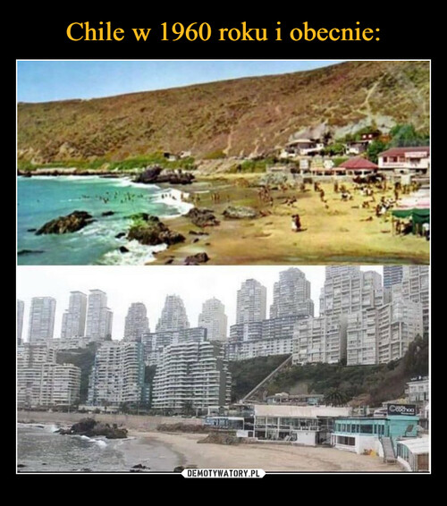Chile w 1960 roku i obecnie:
