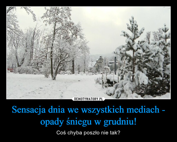 Sensacja dnia we wszystkich mediach - opady śniegu w grudniu!