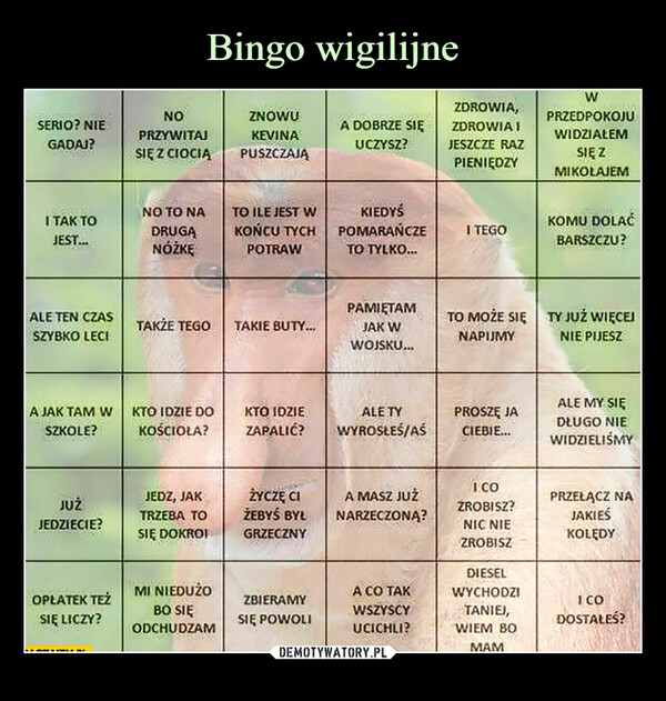 Bingo wigilijne