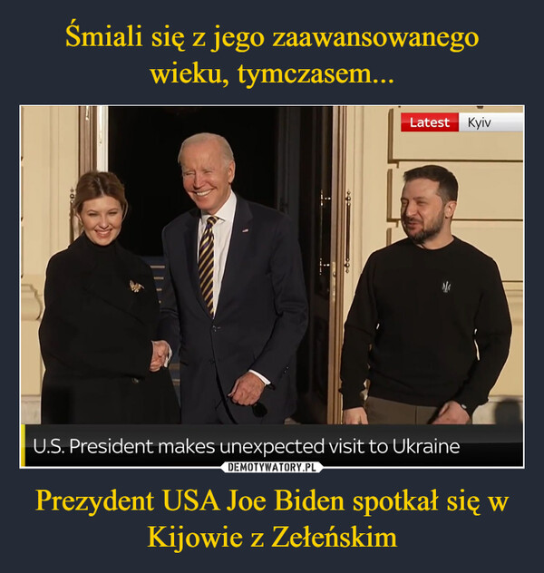 Prezydent USA Joe Biden spotkał się w Kijowie z Zełeńskim –  