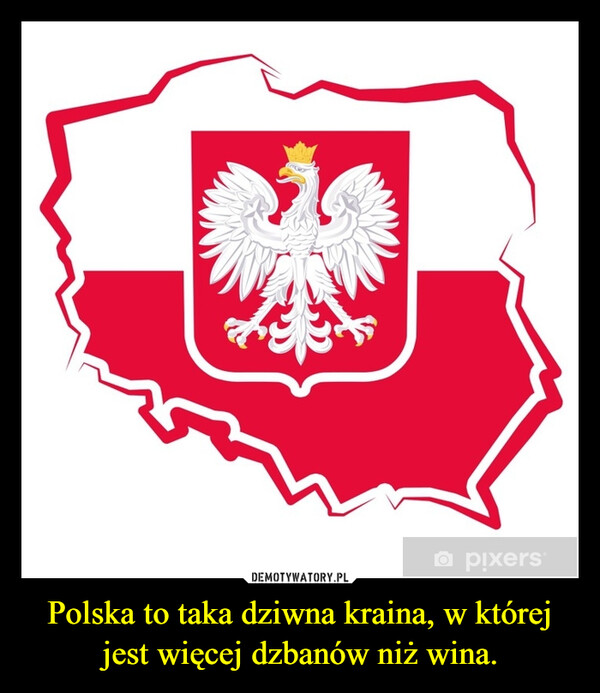 Polska to taka dziwna kraina, w której jest więcej dzbanów niż wina. –  à pixers®