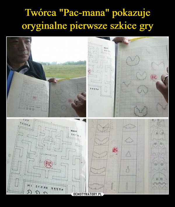  –  Weird History@weird histThe inventor of Pac-Man shows his original drafts.©SCAN SEE999TUP११११०677.72:49 PM Jul 22, 2020HI [[SCORE ११११०> > >Ext1179019990nDEDIO21H(x)PG137 people are Tweeting about this boredpanda.com