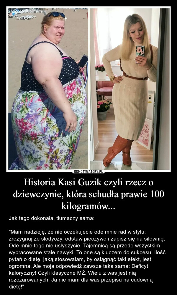 Historia Kasi Guzik czyli rzecz o dziewczynie, która schudła prawie 100 kilogramów...