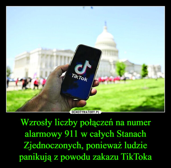 Wzrosły liczby połączeń na numer alarmowy 911 w całych Stanach Zjednoczonych, ponieważ ludzie panikują z powodu zakazu TikToka –  5TikTok想