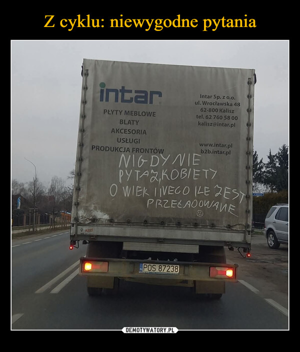  –  intarPŁYTY MEBLOWEBLATYAKCESORIAUSŁUGIPRODUKCJA FRONTÓWIntar Sp. z o.o.ul. Wrocławska 4862-800 Kalisztel. 62 760 58 00kalisz@intar.plwww.intar.plb2b.intar.plNIGDY NIEPYTAN KOBIETYO WIEK IVECO ILE ZESTPRZEŁADOWANEDALITPOS 87238